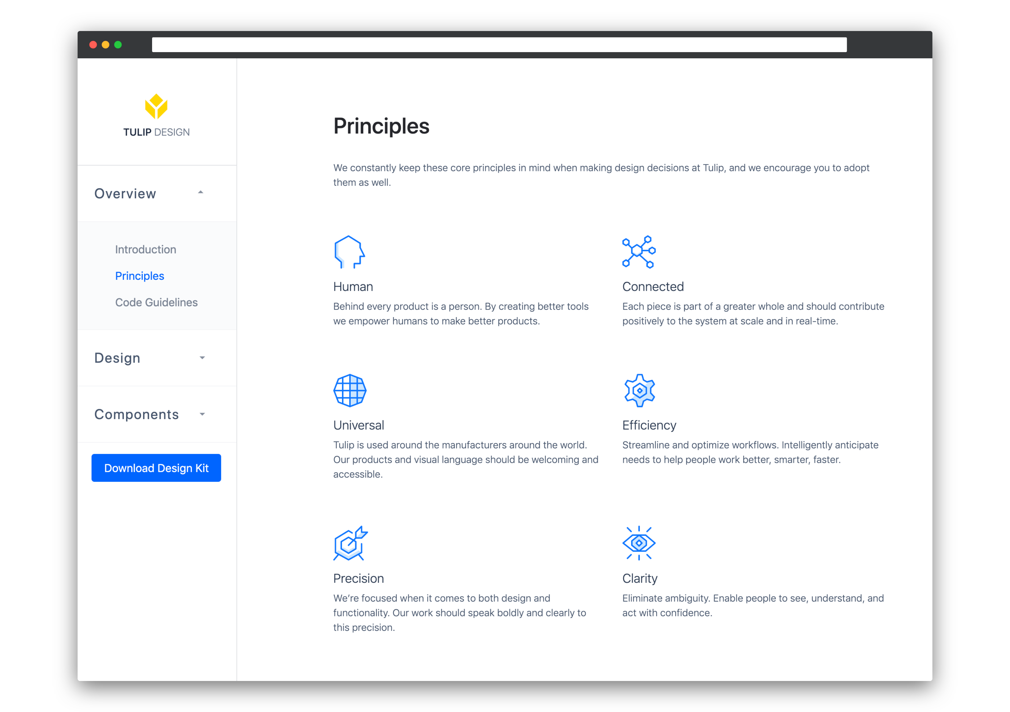 Tulip Design System - Priciples